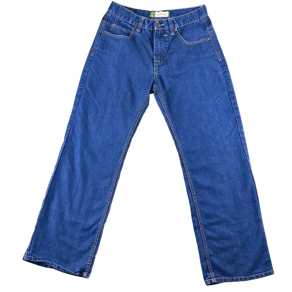 Y2K Vintage PJ Mark Jeans Wide Straight Leg 32‎ X 32 Embroidered- EUC